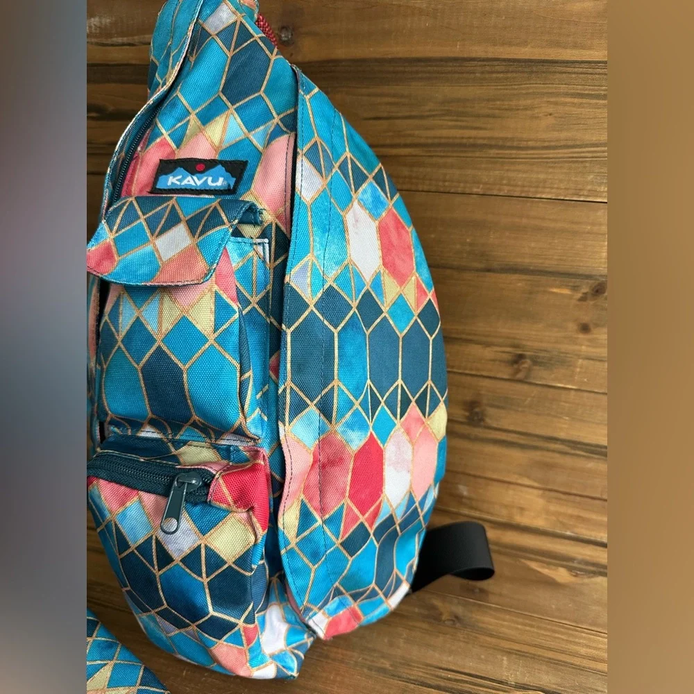 KAVU Stained Glass Rope Sling Crossbody & Wallet - Picture 3 of 14